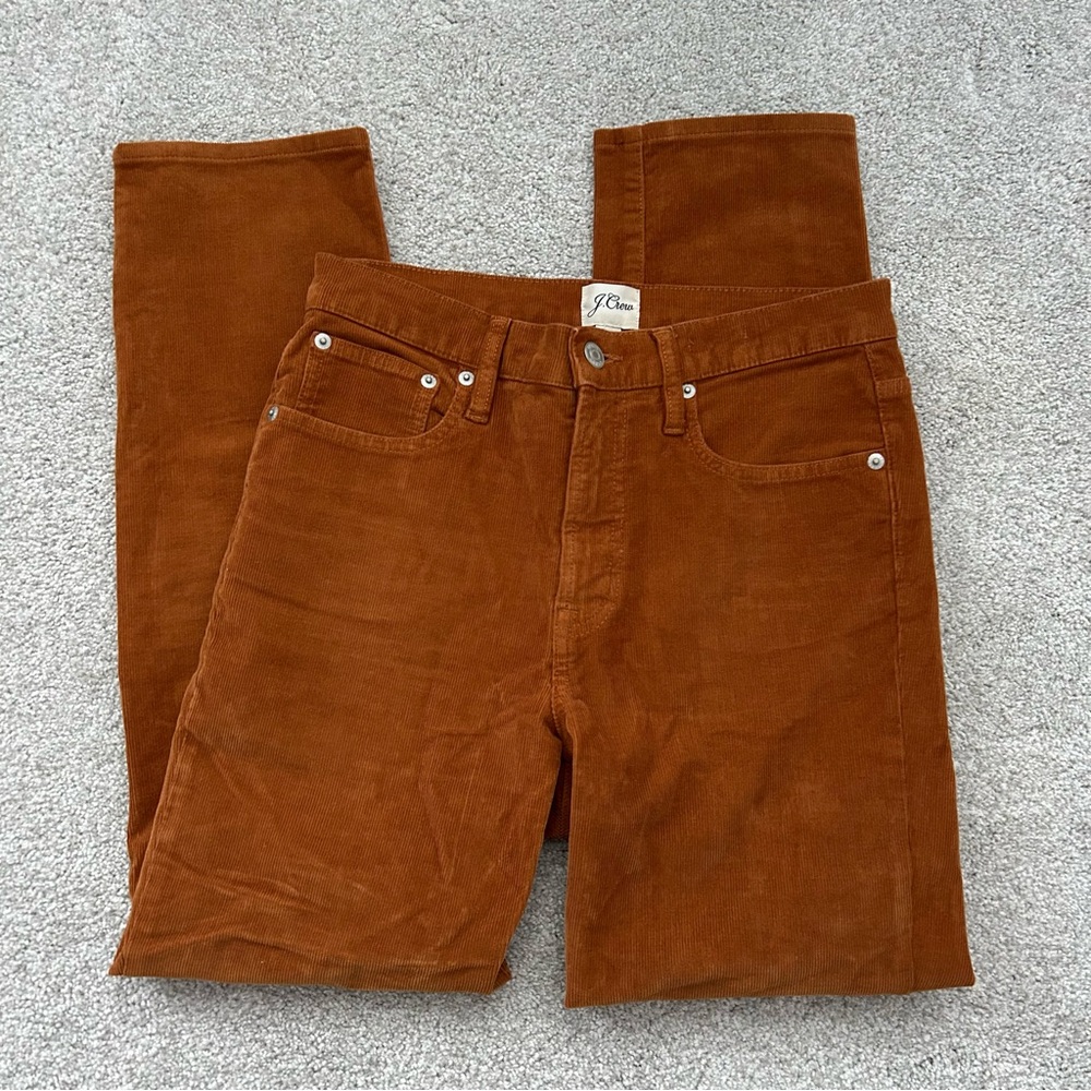 J. Crew Vintage 9” Slim Straight Corduroy Pant Size 27 Style AB651